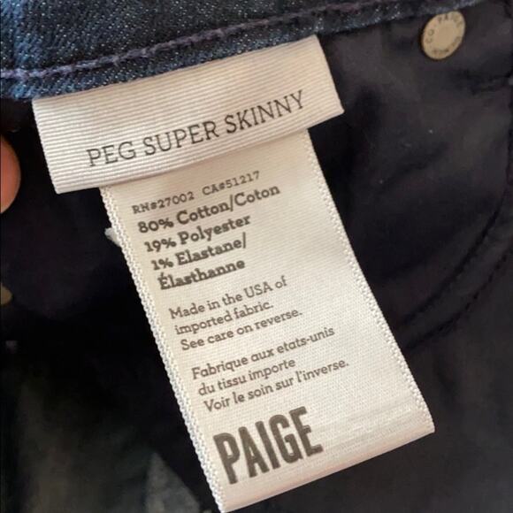 Paige ‘Felix’ Peg Super Skinny Low Rise Jeans - Picture 9 of 9